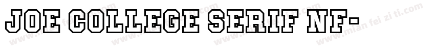 Joe College Serif NF字体转换